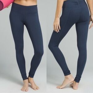 prAna Misty Mid Rise Leggings Size Small Pull-On Ruched‎ Textured Size S